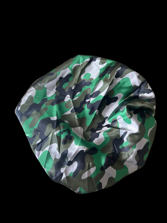 Military Green (Elastic Band Bonnet)