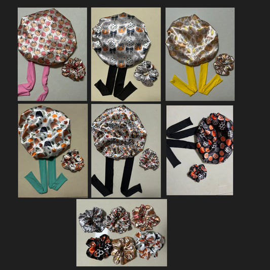 Fall Combo Deal (6 Bonnets+6 Scrunchies)